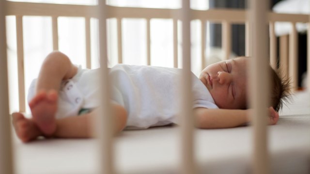 baby sleeping in crib