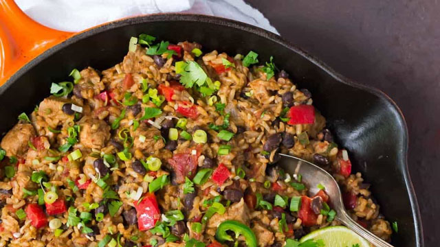 This Mexican chicken and rice is an easy one pot meal