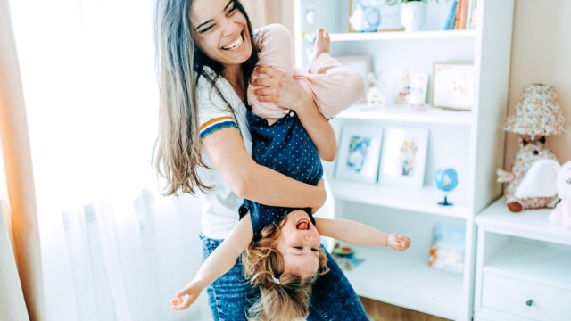 mom and daughter doing sensory activities before bed