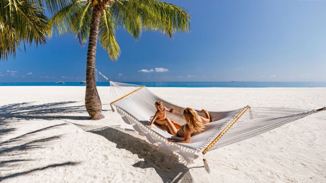 kids on spring break on a beach