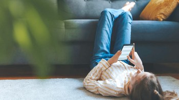 angry teen on her phone