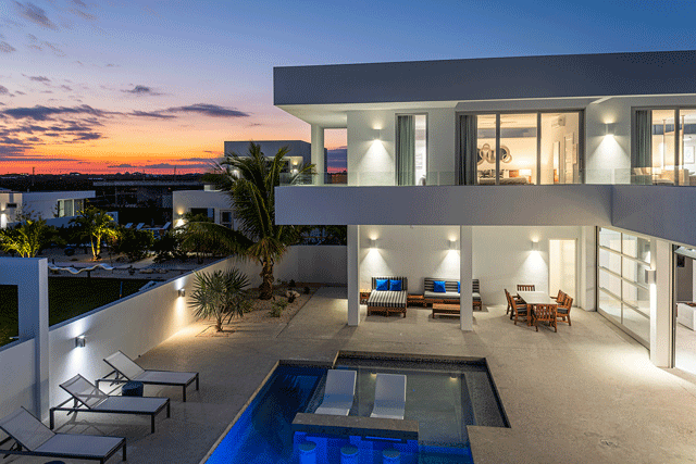 outdoor sunset at White Villas Turks & Caicos