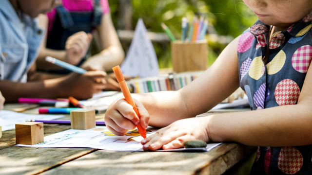 kids enjoying birthday coloring pages